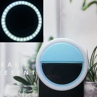 Anneau lumineux LED pour selfie avec logo personnalisé, diffusion en direct, grande batterie, charge rapide Type C, luminosité réglable pour téléphone portable