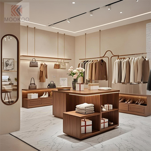 Fashion Design Custom High-End Modern Clothes Shop Display <strong>Clothing</strong> <strong>Wooden</strong> <strong>Clothing</strong> Display <strong>Rack</strong> for Clothes Store - Product Image 6