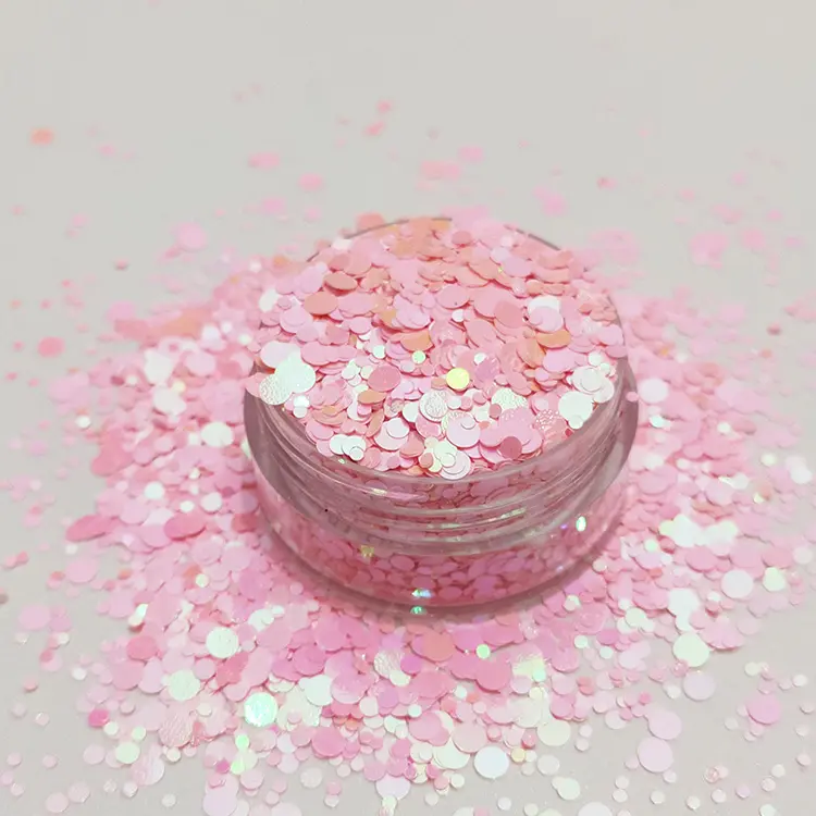 Free Sample wholesale bulk pink color shift mixed glitter powder for crafts