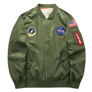 Chaqueta bomber informal personalizada con logotipo bordado y abrigos para hombre, líder en la industria, <span class=keywords><strong>precio</strong></span> al por mayor, sudaderas con capucha, ropa de calle para hombre - Product Image 2