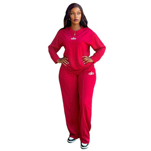 Ensemble de costume pour femme, haut à manches longues, pantalon large, noir, tenue décontractée tendance, ensemble deux pièces - Product Image 6