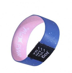 Bracelet en polyester personnalisé, extensible, pour événements de marathon, avec étiquette tissée, logo imprimable par sublimation - Product Image 5