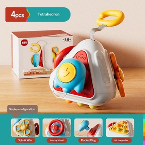 ลูกบอลจับเล่นสำหรับเด็กเล็ก 6-in-1 ของเล่นเสริมพัฒนาการรูปทรงหลายเหลี่ยม ทำจากพลาสติก เหมาะสำหรับเด็กทารกและเด็กวัยเตาะแตะ - Product Image 2