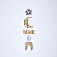 Colliers de style rétro européen et américain, couleur or 18 carats, boîte transparente, chaînes à ouverture/fermeture, avec zircon, articles de pendentifs DIY