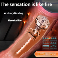 Beheizbare Fernbedienung Analsex-Maschine Teleskop-Dildo Vibrator Realistischer Weicher Wasserdichter Großer Dildo für Frauen Sexspielzeug