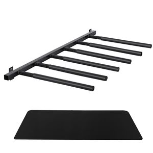 JH-Mech Support de rangement mural réglable pour le <span class=keywords><strong>ski</strong></span> et le snowboard pour 12 paires de supports de planche de surf en métal sur rail de 47 pouces - Product Image 1