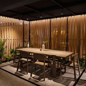 Ensemble de chaises et table à manger en teck pour jardin, meubles d'extérieur, ensemble de salle à manger en teck pour patio - Product Image 3