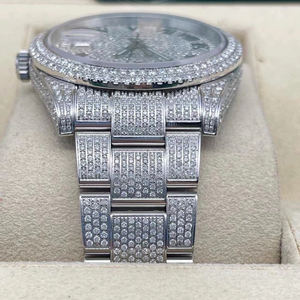 Relojes de Pulsera Mecánicos con Esfera de Moissanita VVS D de Acero Inoxidable Personalizados al por Mayor, que Pasan la Prueba de Diamantes, con Diseño Iced Out para Hombre - Product Image 6