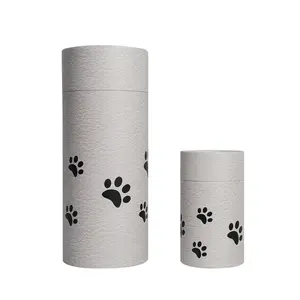 Funeral Supplie Cardboard Biodegradable Animal Coffin Casket Tube Cremation Ashes Pet Scatterinh Urn