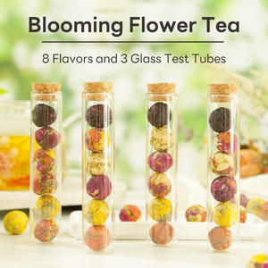 Clqq naturale fatto a mano Detox fioritura palla di tè Set di salute con rosa crisantemo giglio fiore artigianato all'ingrosso - Product Image 6