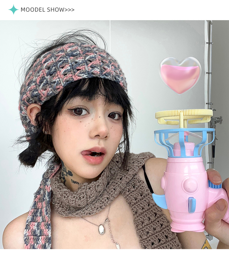 Бандана для волос в стиле хиппи, вязаная повязка на голову с длинной кисточкой, вязаная крючком, модный аксессуар для волос в стиле бохо, женская вязаная головная повязка