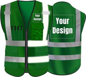 Gilet <span class=keywords><strong>de</strong></span> sécurité réfléchissant haute visibilité pour électricien, <span class=keywords><strong>veste</strong></span> <span class=keywords><strong>de</strong></span> <span class=keywords><strong>chantier</strong></span> avec logo personnalisé et plusieurs poches - Product Image 6