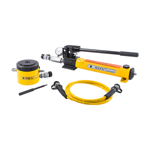 Cylindre hydraulique à simple effet de 100 tonnes à faible hauteur avec écrou de blocage en acier inoxydable 700 bars - Product Image 5