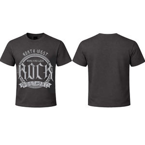 Camiseta Europea de Cuello Redondo Gris Oscuro de Venta Directa de Fábrica, Calidad Premium, Transpirable, 250 GSM, <span class=keywords><strong>Camisetas</strong></span> Casuales <span class=keywords><strong>para</strong></span> Talla Europea - Product Image 1