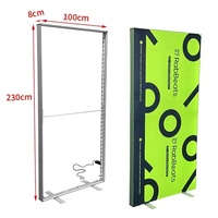 Boîte à lumière LED en tissu SEG rectangulaire pliable sans outil, personnalisable, en aluminium, pour publicité, toile de fond, haute luminosité, résistante à l'eau