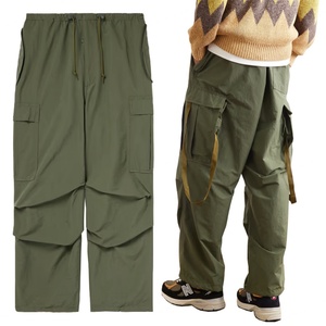 Pantalones Cargo Holgados de Nylon con Cordón, de Pierna Ancha, Ligeros, de Talla Grande, con Múltiples Bolsillos, para Exteriores, Personalizados - Product Image 1