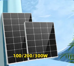 उच्च गुणवत्ता 100W/200W/300W Monocrystalline सिलिकॉन सौर ऊर्जा संबंधित उत्पादों सौर पैनलों प्रणाली आउटडोर सौर ऊर्जा पैनल