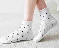 Yili femmes chaussettes d'équipage été coton chaussettes mignonnes pour femmes chaussettes en gros