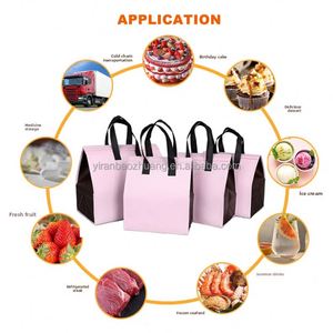 Sac isotherme pour la restauration, personnalisé avec logo, recyclable, en non-tissé, avec film aluminium rembourré, pour aliments et boissons - Product Image 5