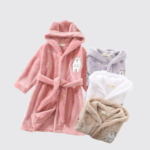 Peignoir à Capuche en Polaire Panda pour Enfant, Vêtement <span class=keywords><strong>de</strong></span> Nuit <span class=keywords><strong>de</strong></span> Dessin Animé, pour Fille et Garçon, 2-12 ans - Product Image 6