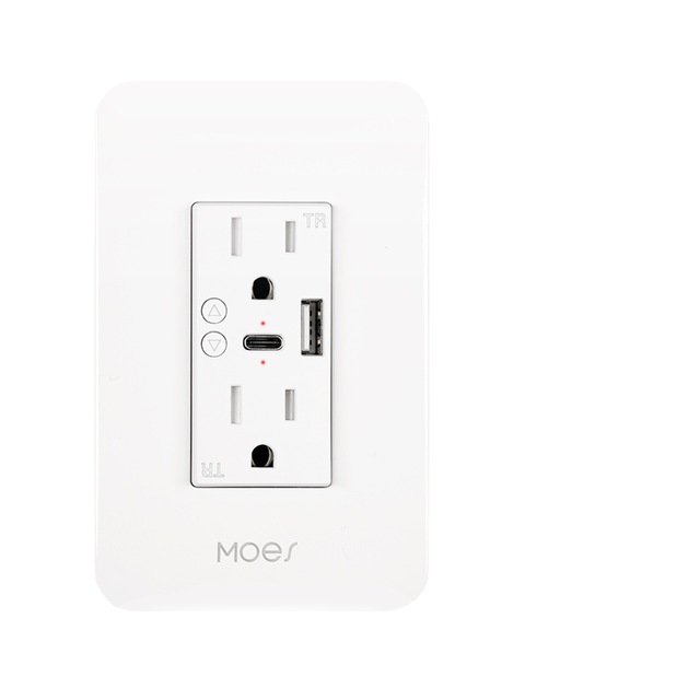 Smart Us Wall Socket 15a 125v Wifi Remote Controller Smart Power Wall Outlet with USB WiFi Smart Socket