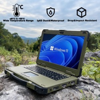 15,6 inch robuuste laptop I7-11390H RTX 3050 8GB 512GB industriële computer groen IP65 aanpasbare I/O Wi-Fi 6