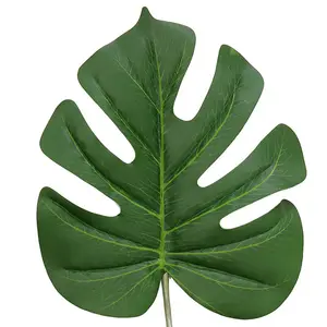 熱帯植物ナチュラルルックヤシの木の葉フェイクラージタートルの葉テーブルとホームグリーンリーフの装飾のための人工葉