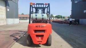 Carretilla elevadora de propano al mejor precio, motor de Gas LPG de 2,5 toneladas EPA Eur5 Triplex, palanca de cambios lateral, neumático sólido - Product Image 2