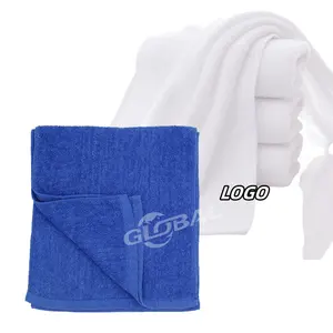 100% cotton 3 in 1 face hand bath gift box Custom Logo Classical plain towel set for beach gym spa gift box