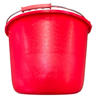 Fût en plastique HDPE rouge de haute qualité avec poignée métallique robuste, conteneur de sécurité incendie pour liquides inflammables, usage en construction