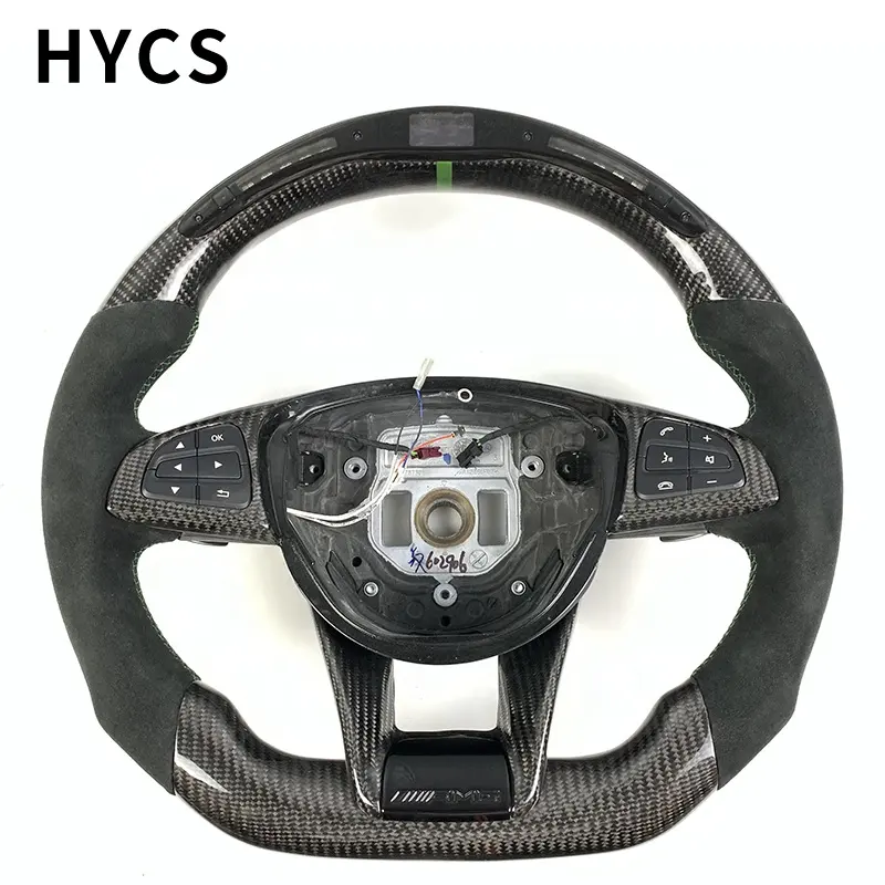 Custom Auto Parts Steering Wheel Covered Carbon Fiber Suitable for MercedesBenz C Class GLC Class Upgrade AMG809