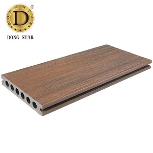 Wooden Plastic Composite 146*25 Wooden Grain Surface Deep Embossing Anti-Rotten Wpc Hollow Decking Composite Decking