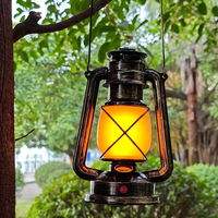 2025 Hot Super Bright Power LED Rétro Lanterne Portable Suspension Lampe Usb Rechargeable Métaux Corps Tente Éclairage LED Camping Lumière