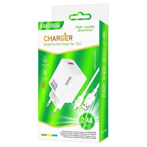KAKUBA USB Type-C Charger 12W 5V/2.4A White Wall <b>Adapter</b> for Smartphones Tablets - Product Image 3