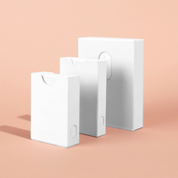 Boîtes en carton recyclé blanc personnalisées de toutes formes pour l'emballage de cosmétiques avec couvercle, options de revêtement UV et d'impression
