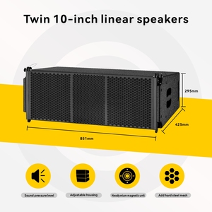 CHORDIO CH-210 듀얼 10 "라인 어레이 스피커 전문 사운드 시스템, 쇼를 위한 12 채널 앰프와 3 웨이 오디오 사운드 시스템 - Product Image 3