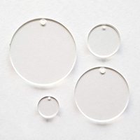 Disques vierges transparents en acrylique avec trou