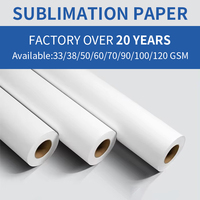 Échantillon Gratuit Papier d'Impression par Sublimation 100gsm 90gsm 70gsm 36' 44' 64'' Taux de Transfert Thermique de 95% Rouleau de Papier de Sublimation