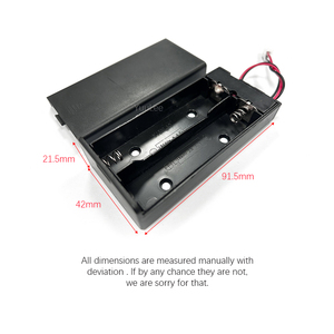 Support de batterie 18650 personnalisable avec couvercle NoOff 1/<span class=keywords><strong>2</strong></span>/<span class=keywords><strong>3</strong></span> fentes <span class=keywords><strong>3</strong></span>.7V fil et bornes matériau PP accessoire longueur de câble - Product Image 3