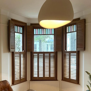 Volets persiennes en PVC imitation bois sur mesure pour intérieur, fenêtre, porte, garage, salle de bain, chambre, salon - Product Image 3