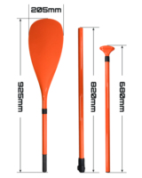 Pagaie E-SUP entièrement en fibre de carbone Accessoire léger de pagaie debout pour les sports nautiques pour Kayak Canoë Gonfler les lames de SUP