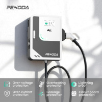 Nuevo Cargador de Pared PENODA de 40 kW de Alta Potencia, Carga Rápida CC, CCS2, GBT, Tipo 2, APP, LCD, para Vehículos Eléctricos, OCPP1.6, Certificado CE, Comercial
