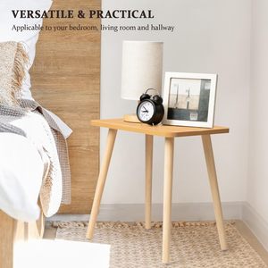 Moderner Klassischer Holz-Beistelltisch Beweglicher Tragbarer Couchtisch für Wohnzimmer Schlafzimmer Sofa Luxus-Wohnmöbel - Product Image 1