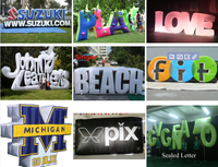 Lettres gonflables géantes de 10 m pour la publicité, modèle de panneau publicitaire gonflable, logo personnalisé gonflable