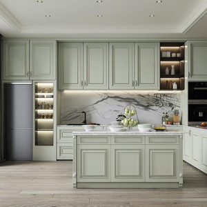 Fabricant direct de meubles de cuisine commerciaux sur mesure, meubles de cuisine en bois massif de haute qualité pour la maison. - Product Image 2