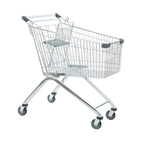 Chariot de courses en fil style européen personnalisé, accessoire de supermarché, pratique, 100 L