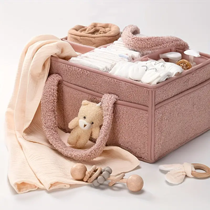 Cesta de Almacenamiento Portátil para Bebés, Organizador de Pañales para <span class=keywords><strong>Cambiador</strong></span>, Bolsa de Maternidad, Artículos Esenciales para Recién Nacidos - Product Image 3