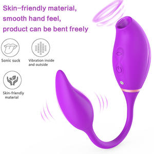 メアリー2 バイブレーター クリトリス吸引玩具 振動エッグ付き バットプラグ クリトリスサクション 2in1 Gスポット刺激器 女性カップル向けセックストイ - Product Image 3