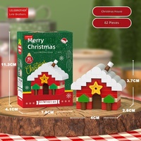 Nuevos Productos Transfronterizos: Set de Regalo de Bloques de Construcción Sorpresa de Cuenta Regresiva de 24 Días para Navidad, Juguetes de Construcción Navideña con Partículas Pequeñas