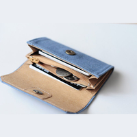 Eco Friend tas desain hadiah tahan lama kanvas dapat dicuci antik dompet koin kecil biru merah muda dompet pemegang kartu tas dompet pria wanita